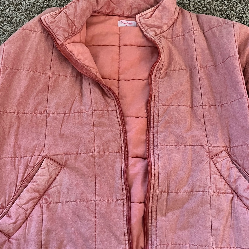 Pink Lily Women's Pink Quilted Jacket